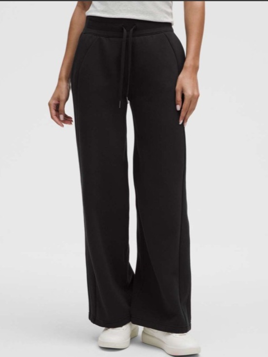 lululemon athletica Pants - lululemon athletica Wide-Leg Mid-Rise Scuba Pant Regular Size Large Fleece